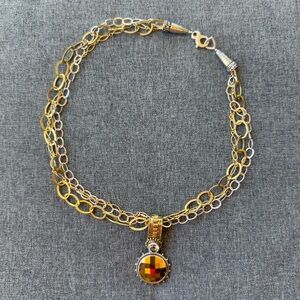 Mars And Valentine Echo Of The Dreamer Large Link Gold Chain Necklace & Pendant